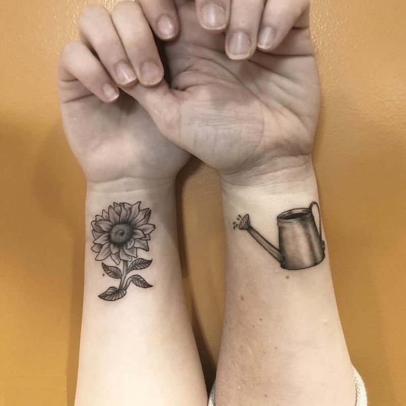 I did these sweet and simple birth flower tattoos for my cousins a while  back  Done at bittersweetblackbirdtattoo using axysrotary  Instagram