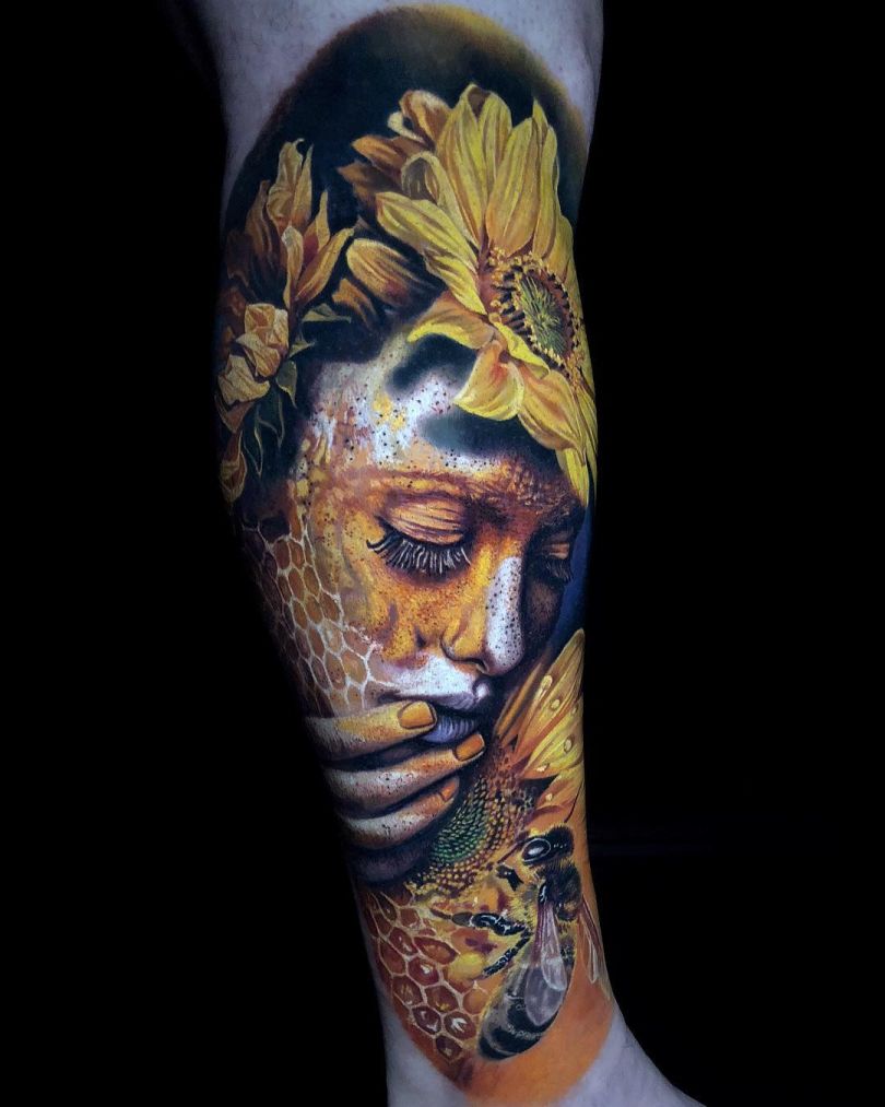 creative sunflower tattoos