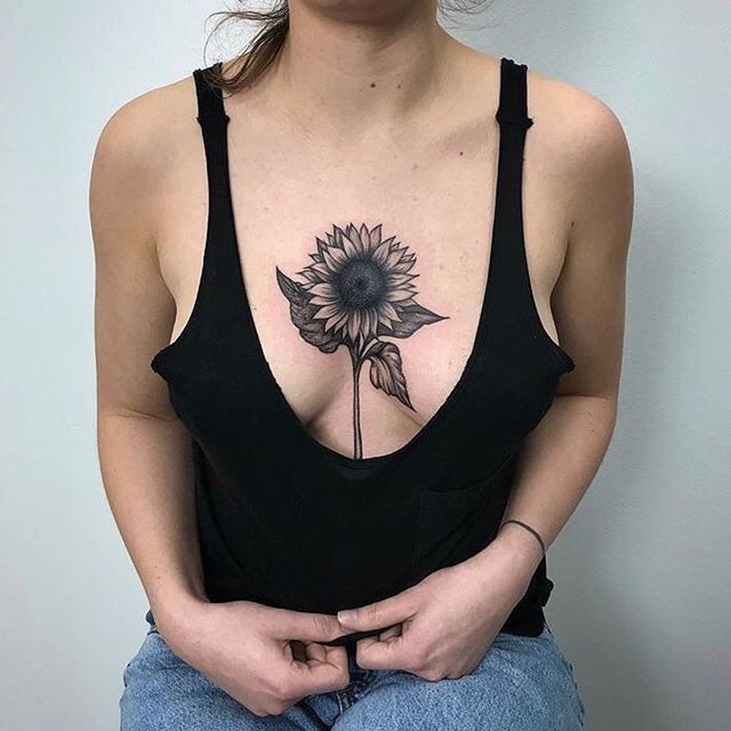 feminine sunflower tattoo
