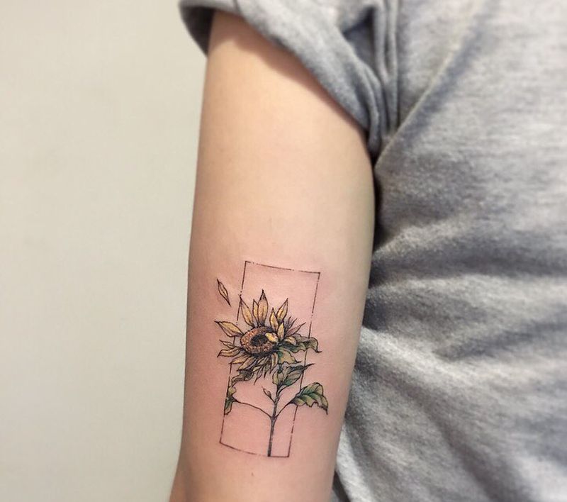 155 Sunflower Tattoos that Will Make You Glow  Wild Tattoo Art