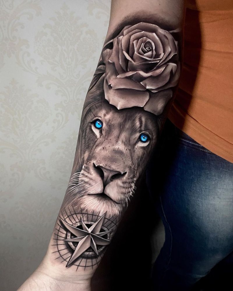 Hek Hill tattoo - Lion tattoo, start of half sleeve. Fish... | Facebook