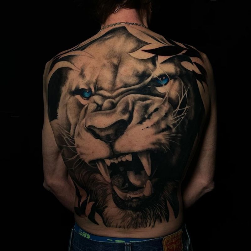 most beautiful lion tattoos