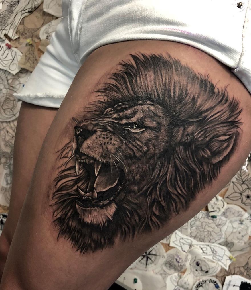 Tattoo uploaded by Josh Whittaker • Lion tattoo by rokmatic_ink • Tattoodo