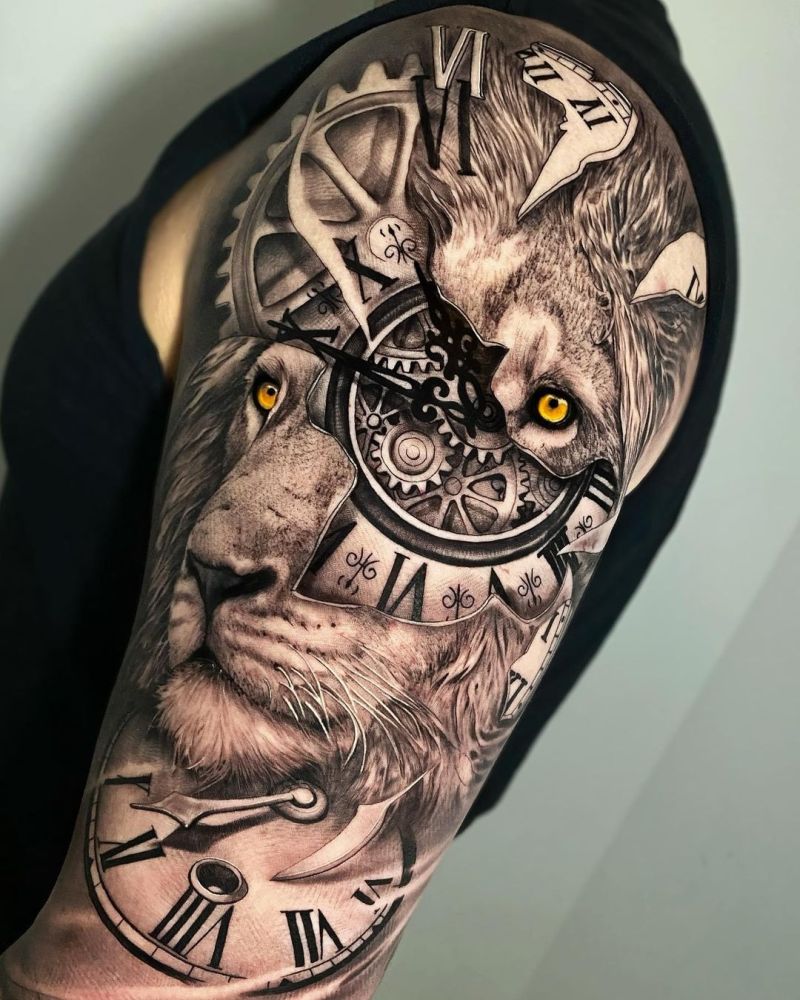 Couple Tattoo Lion and lioness Done for devilsagarz  mrsdevil Artists  Syama Devi  bohemiandokidoki coupletattoo couplegoals  Instagram