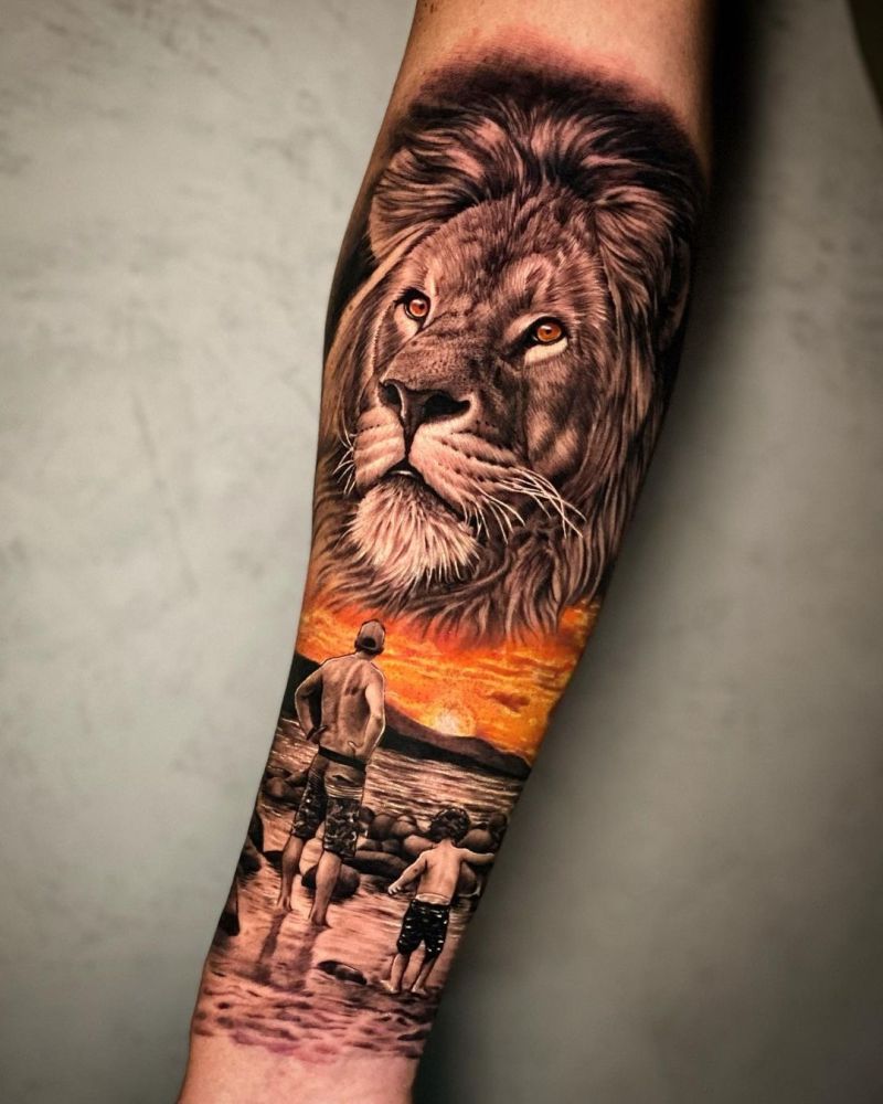 Dark Lion Tattoo on Shoulder - Best Tattoo Ideas Gallery-cheohanoi.vn