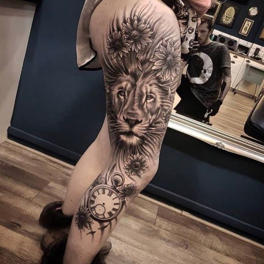 lion tattoo design for women 26  KickAss Things