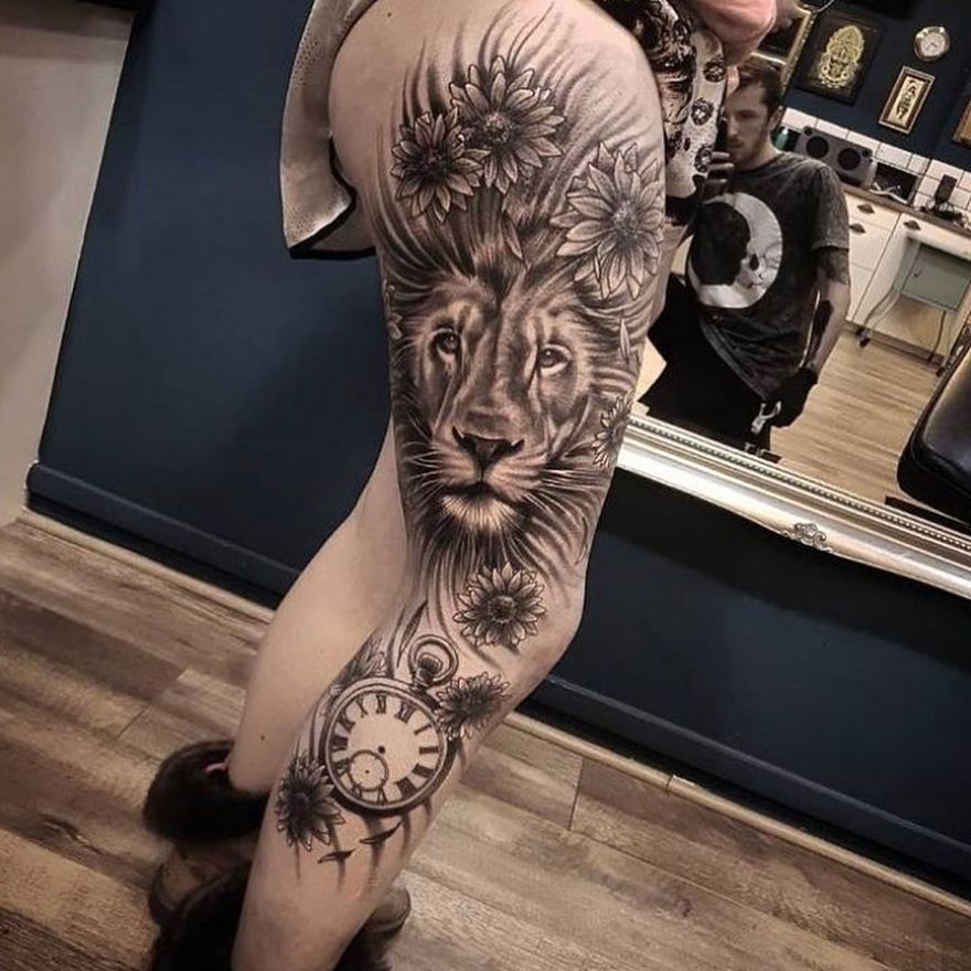 62 Fierce and Beautiful Lion Tattoos For Women