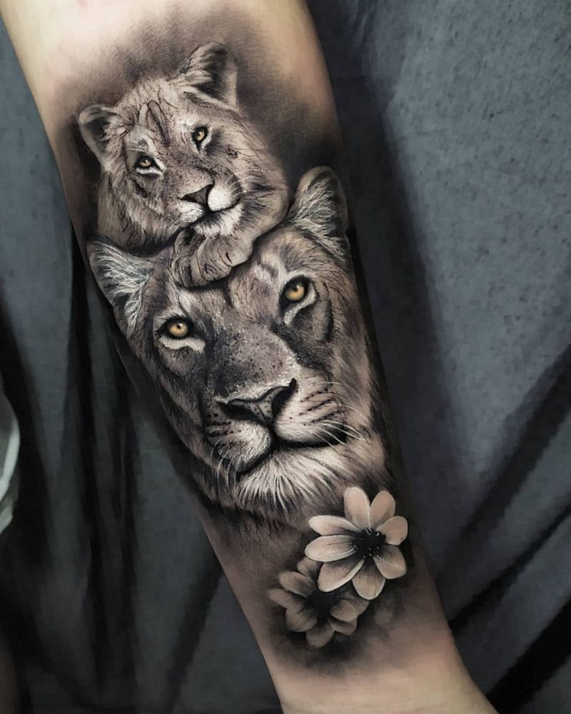 lioness tattoo designs for women