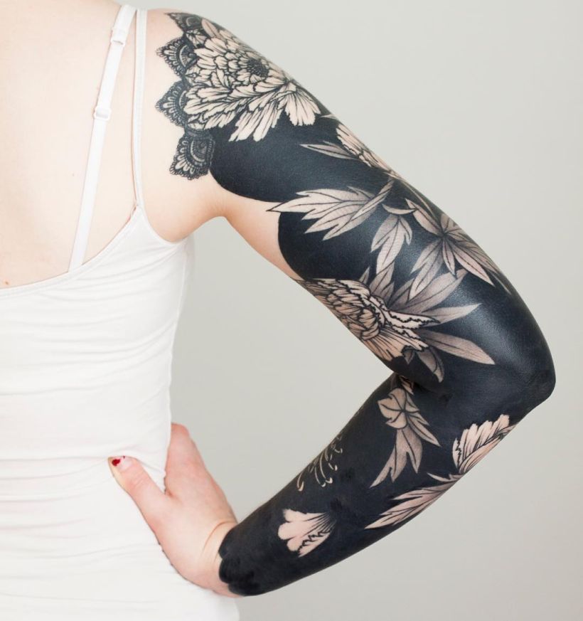 blackout tattoo ideas for women