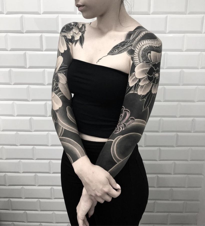 solid black tattoo ideas