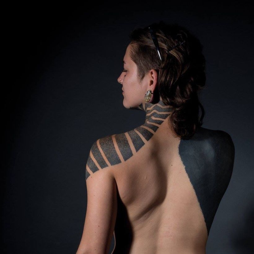 14 Stunning Blackout Tattoos That Youll Be Amazed By
