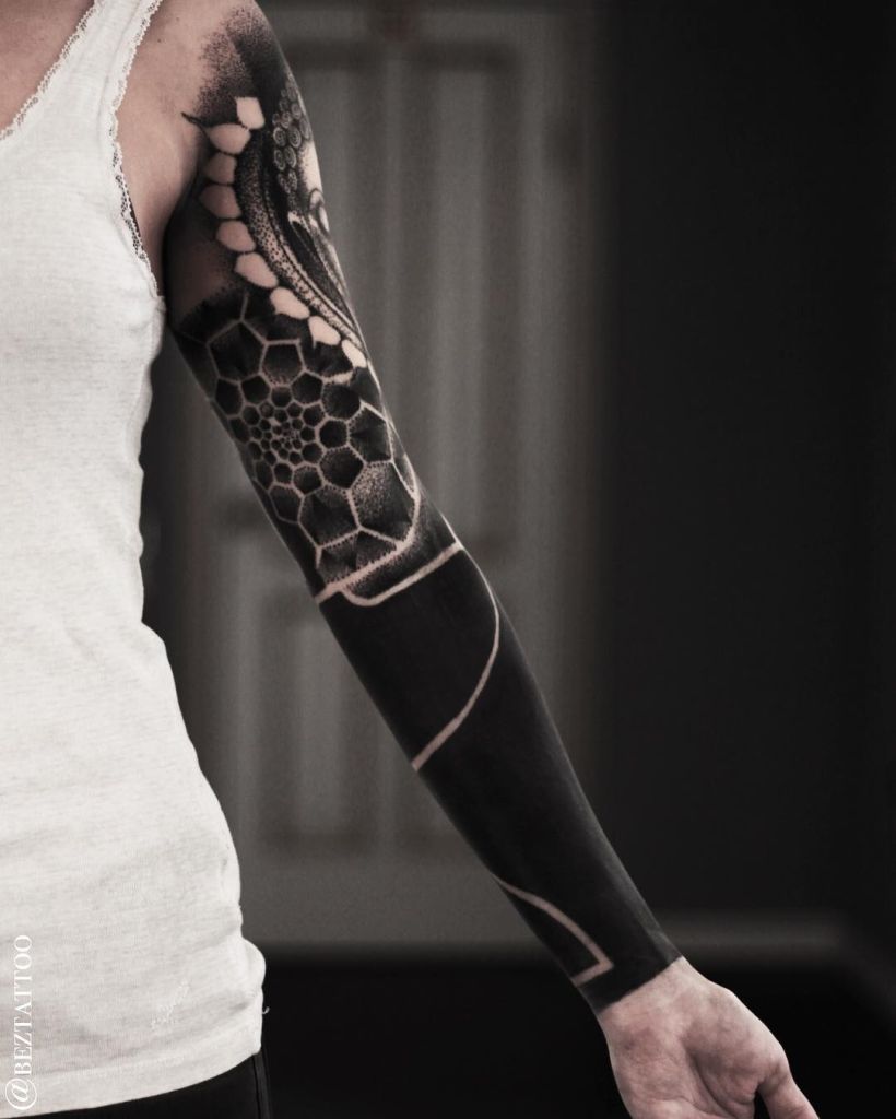 25 blackout tattoo design ideas for men and women  Legitng