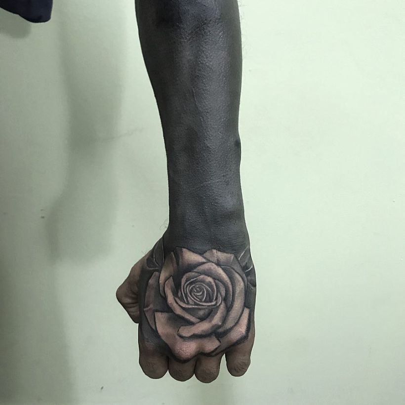 These Striking Solid Black Tattoos Will Make You Want To Go All In