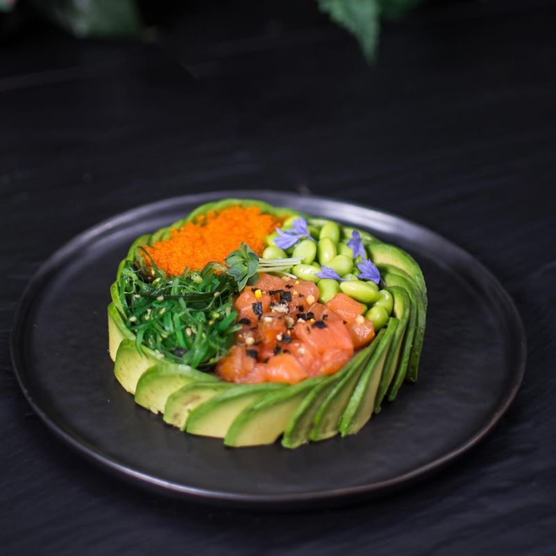 Avocado Salmon Poke Bowl