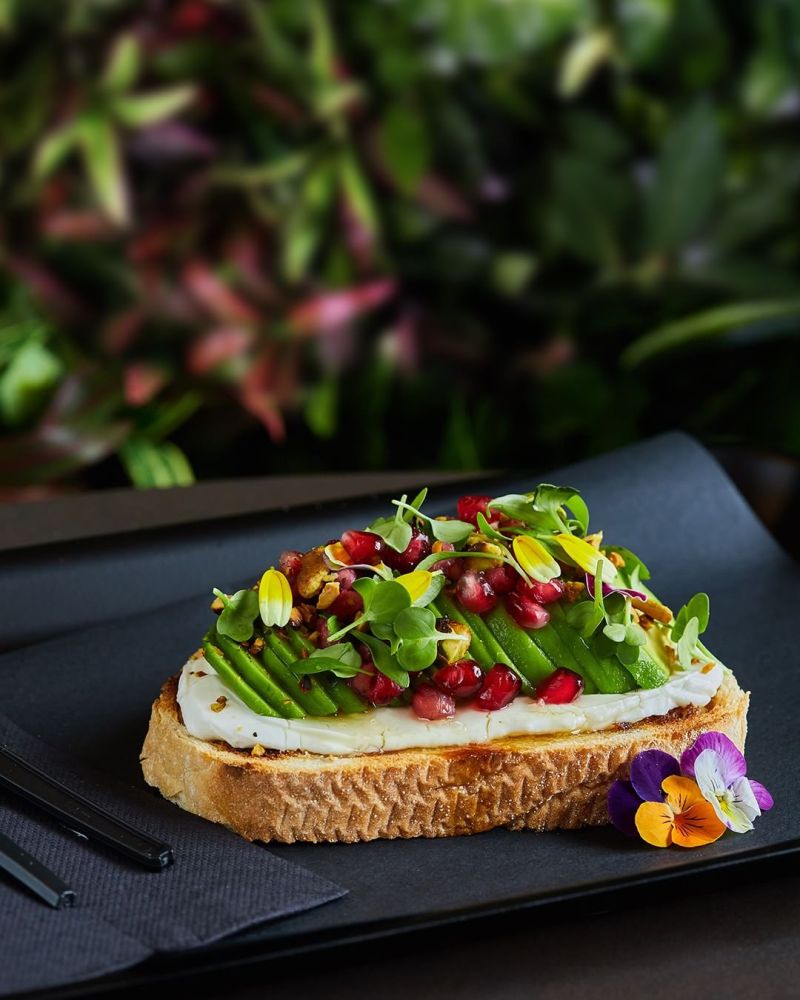 pomegranate avocado toast 