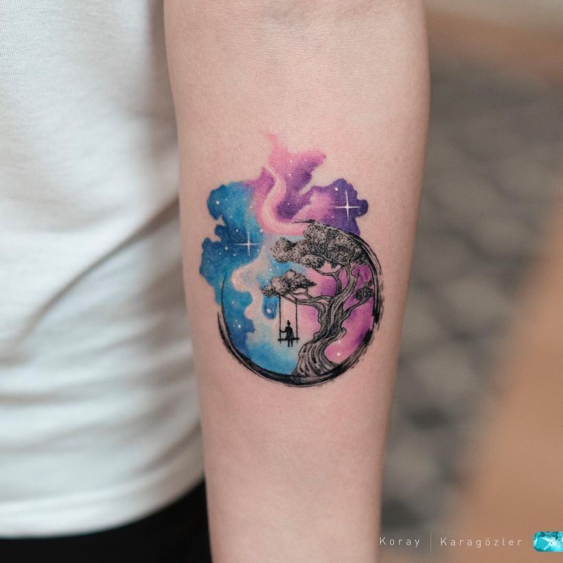 galaxy tattoo Koray Karagözler