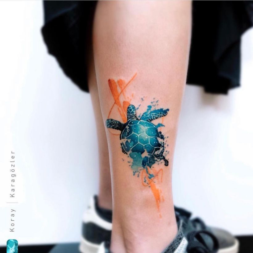 watercolor tattoos Koray Karagözler