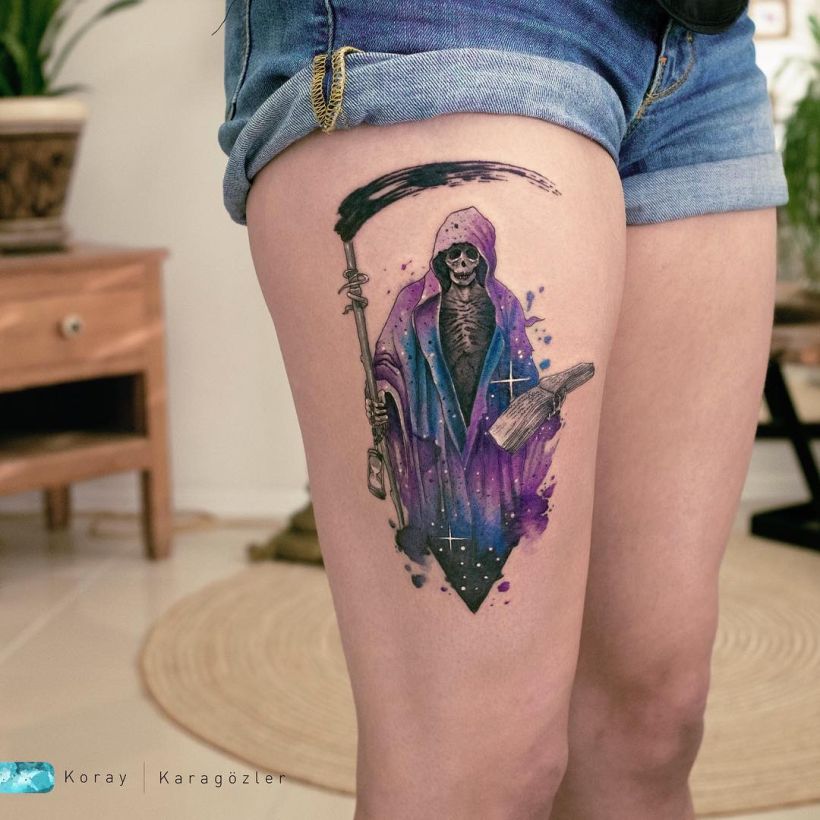 best watercolor tattoos Koray Karagözler