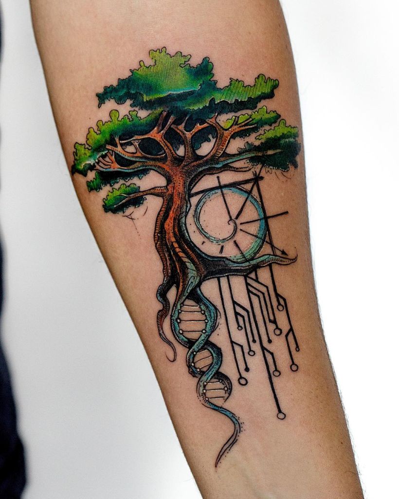 magical illustrative tattoo