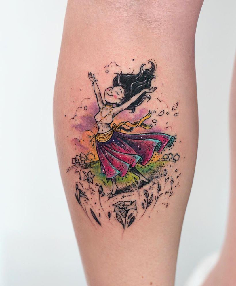 magical illustrative tattoo by Robson Carvalho