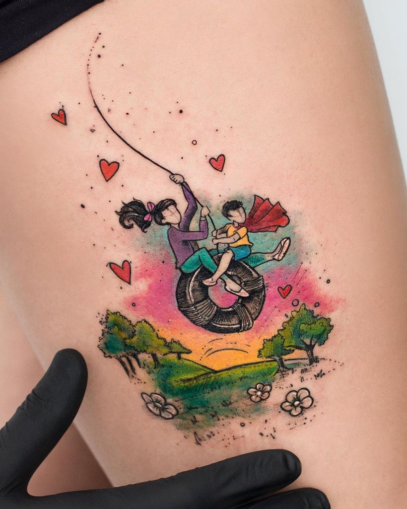 magical illustrative tattoo by Robson Carvalho