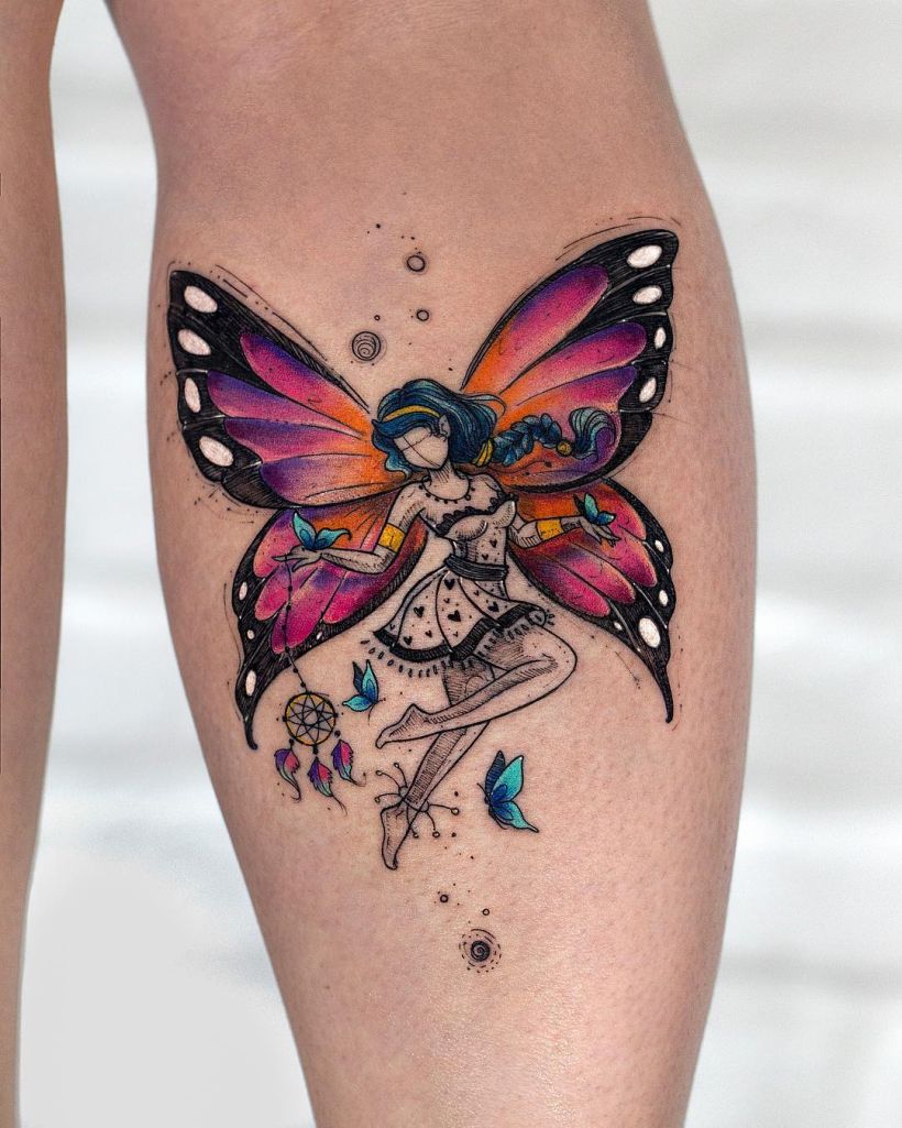 magical illustrative tattoo