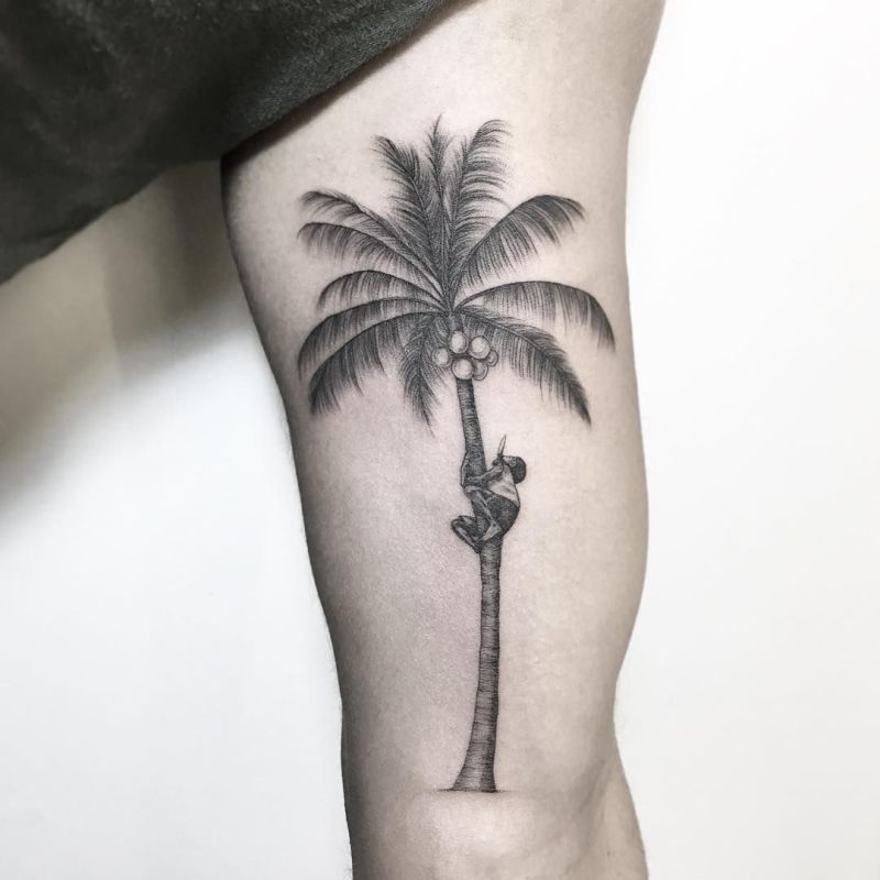 30 Awesome Palm Tree Tattoo Ideas for Men & Women in 2024