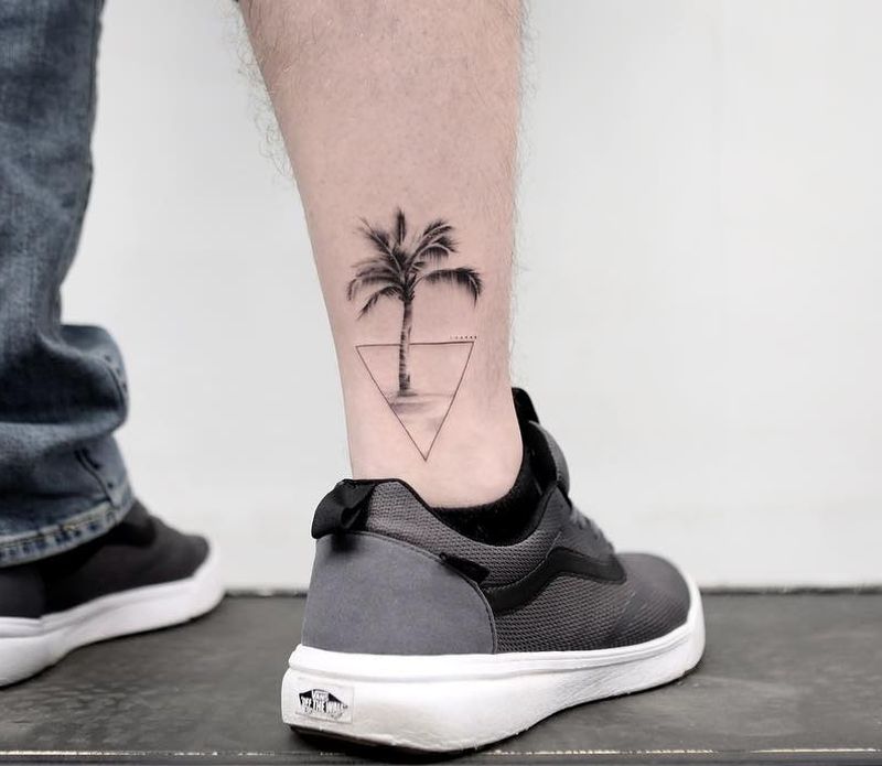 Geometric Palm Tree  Palm tattoos Geometric tattoo Geometric sleeve  tattoo