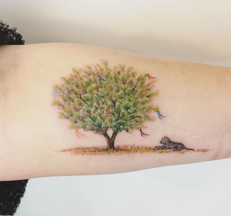 colorful tree tattoo by Ayhan Karadag KickAss Things