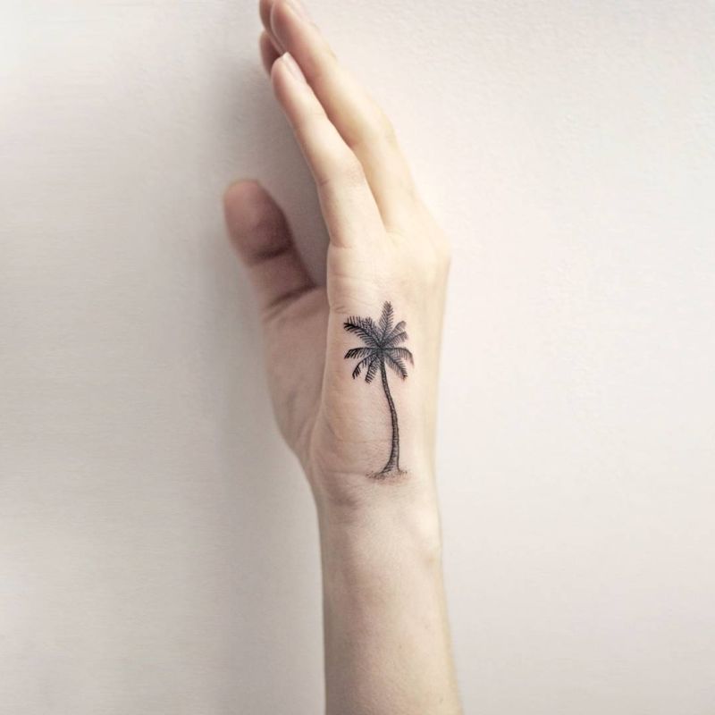 Wonderful Palm Tree Tattoo Designs for Men and Women  TattoosInsta