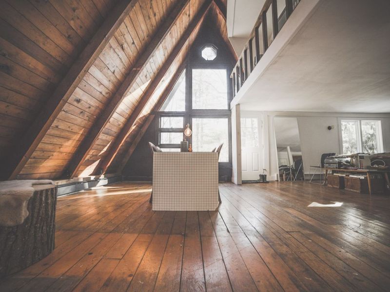 modern A-frame cabin Catskills