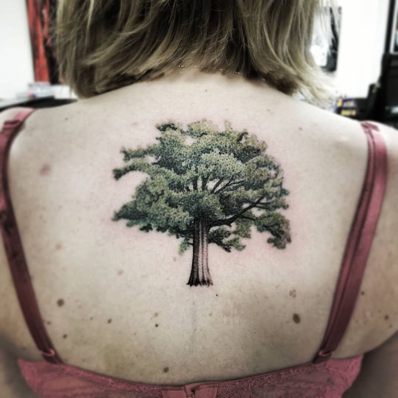 50 Oak Tree Tattoo Designs For Men  Leaves And Acorns