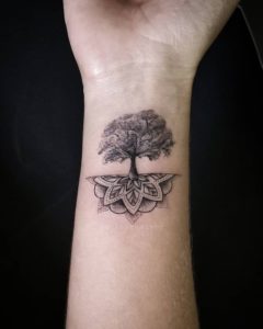 tree mandala tattoo