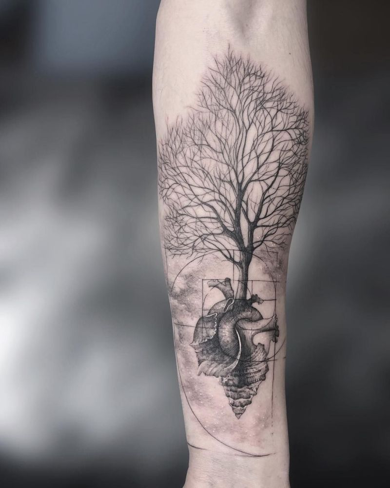 Tree tattoo tattoos designtattoo For girlsblack and gra  Flickr