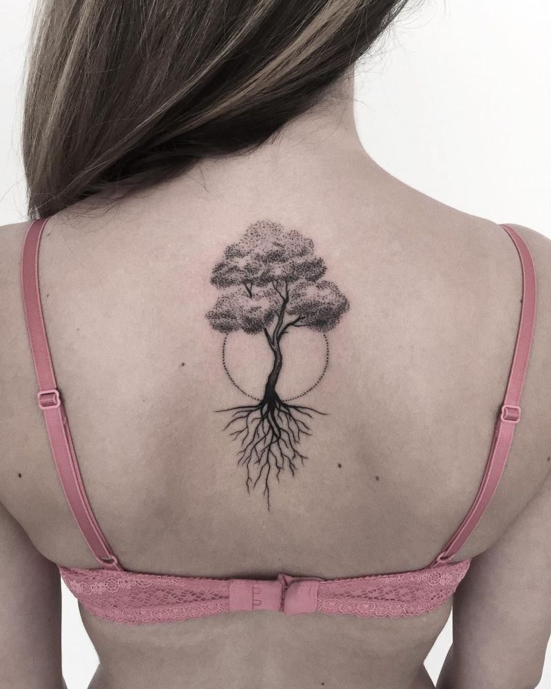 tree tattoos head