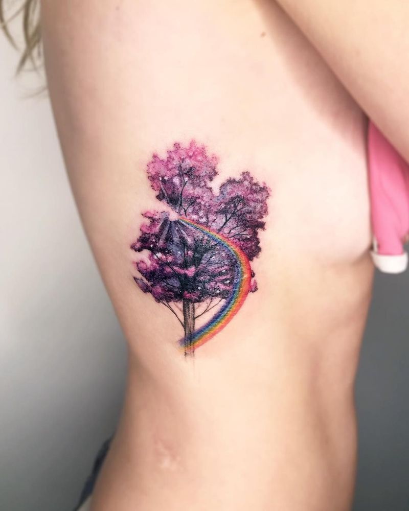 watercolor tree tattoo