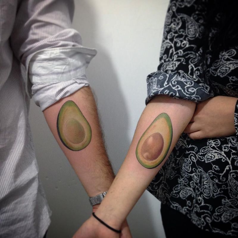 avocado couple tattoos
