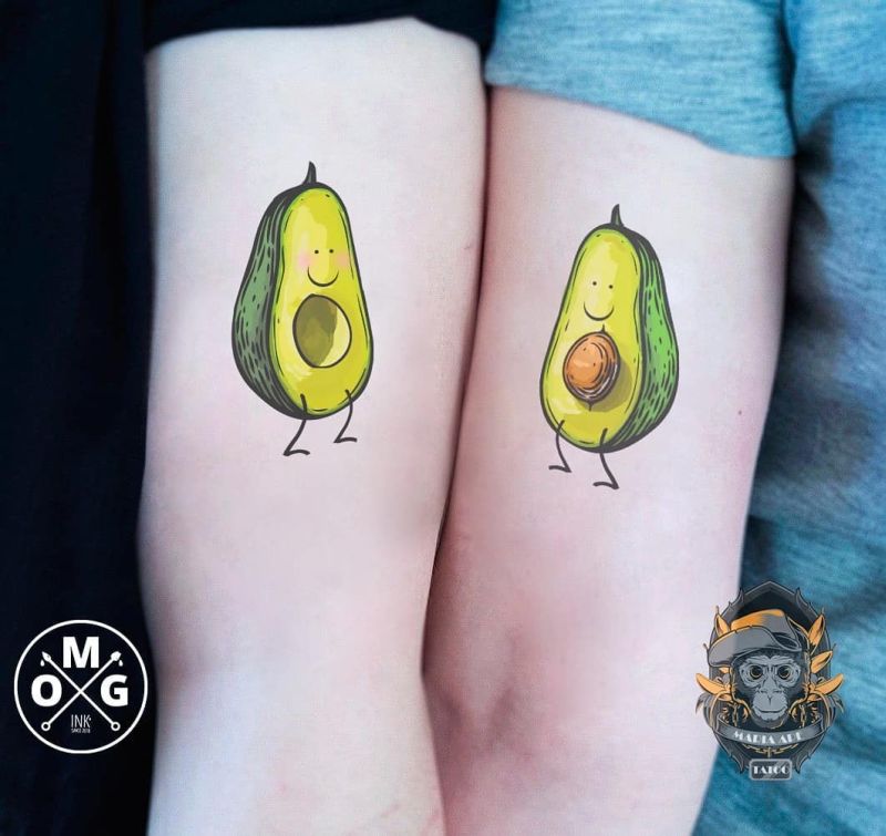 avocado couple tattoo