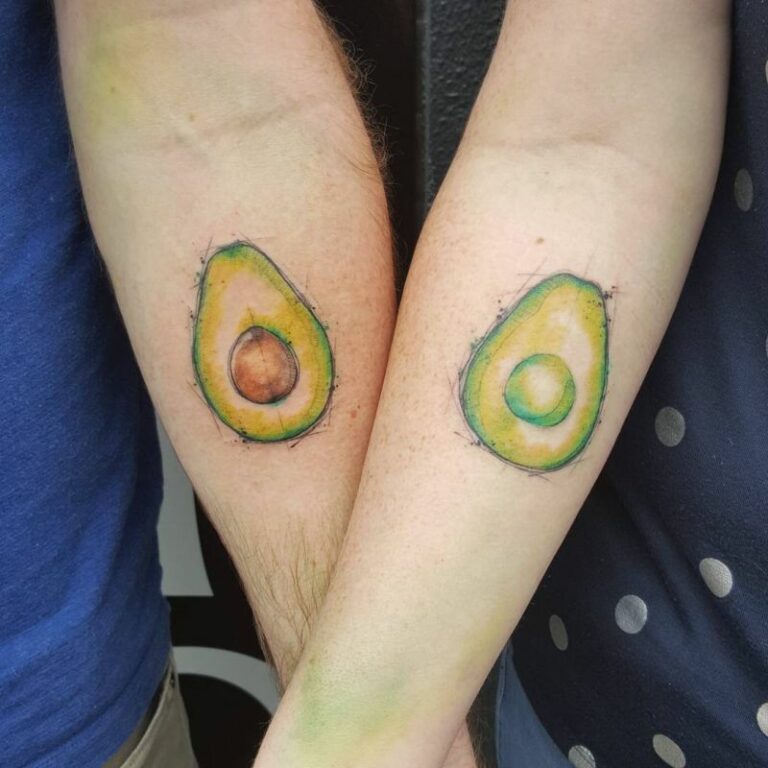 avocado matching tattoo.