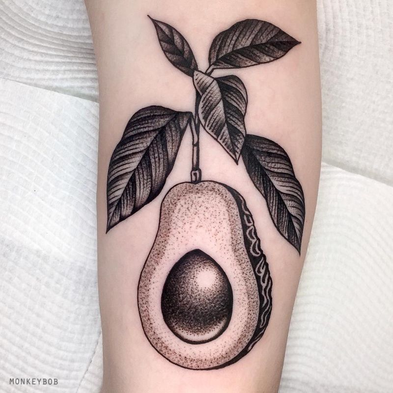 beautiful avocado tattoos