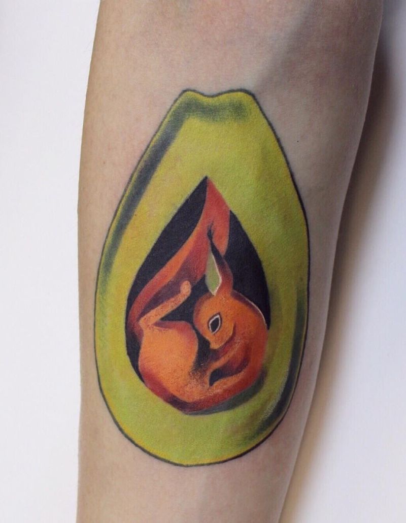 avocado tattoo ideas