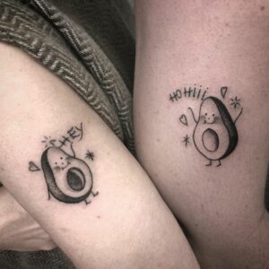 avocado couple tattoos
