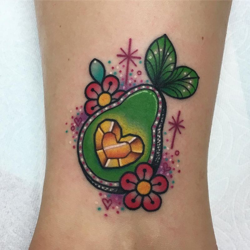 cute avocado tattoos