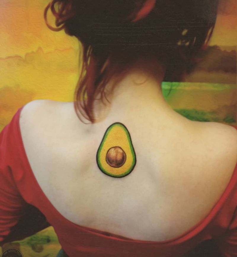 cute avocado tattoo ideas