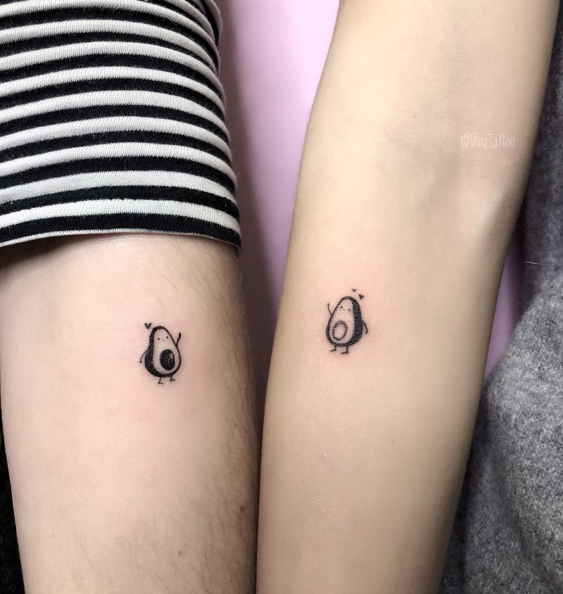 avocado couple tattoos