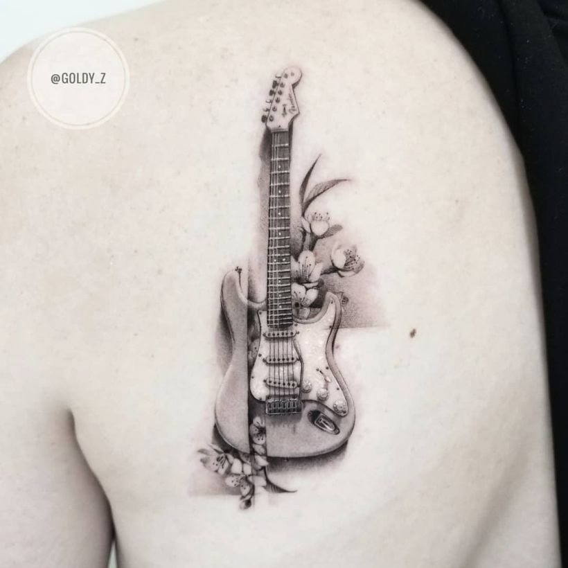 Guitar Tattoo  InkStyleMag