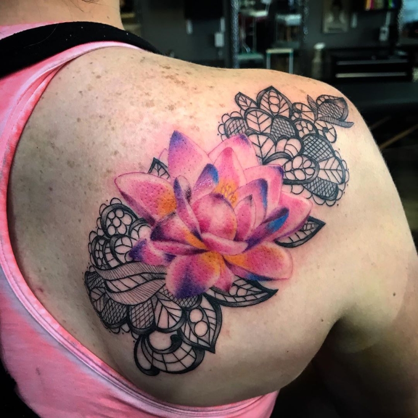 Pink Lotus Tattoo by jessicapetrietattoos KickAss Things