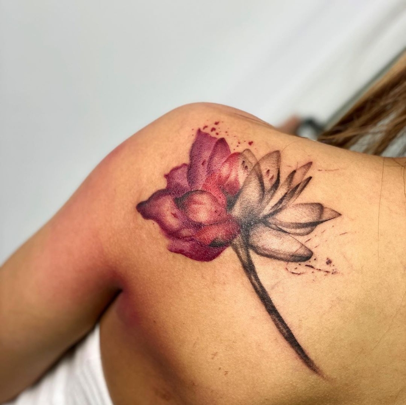 creative lotus tattoos