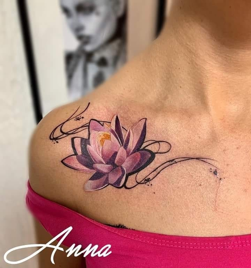 70 Beautiful Lotus Flower Tattoos  Meaning  The Trend Spotter