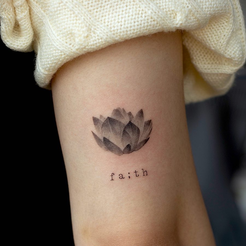 beautiful water lily tattoos